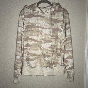 Reflex Tan and Cream Camouflage Hoodie Relaxed Fit